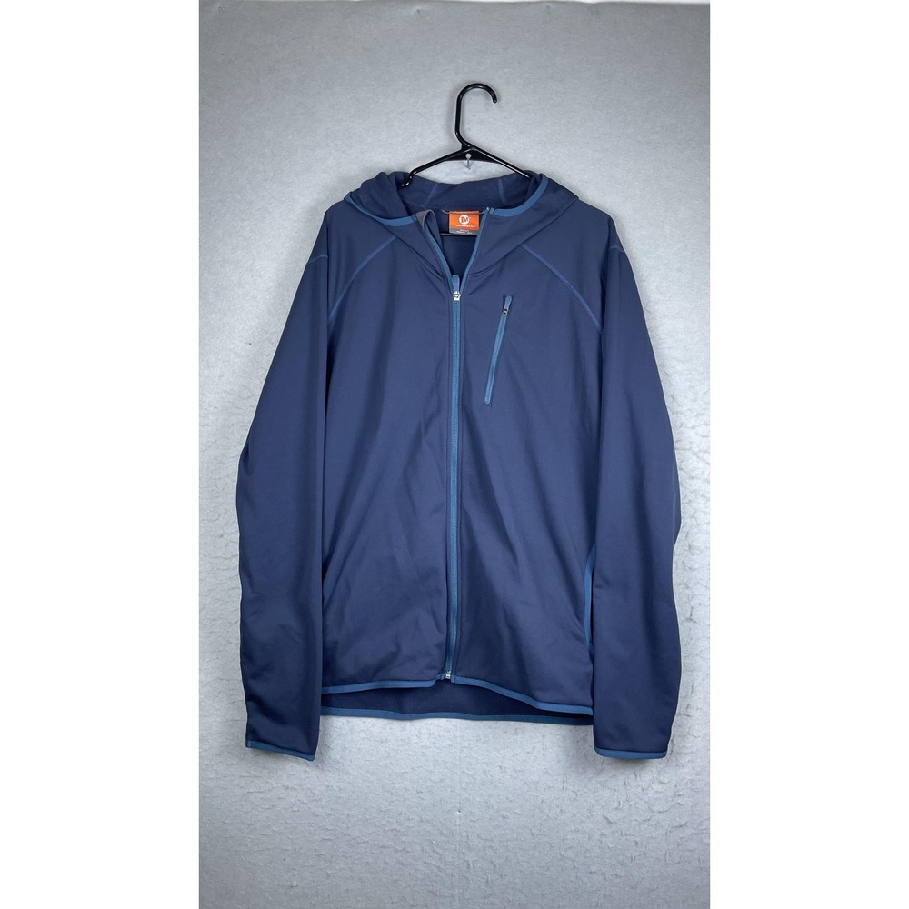 Merrell Jacket Mens XL‎ Blue Hooded Softshell Full Zip M Select Regulate Lined